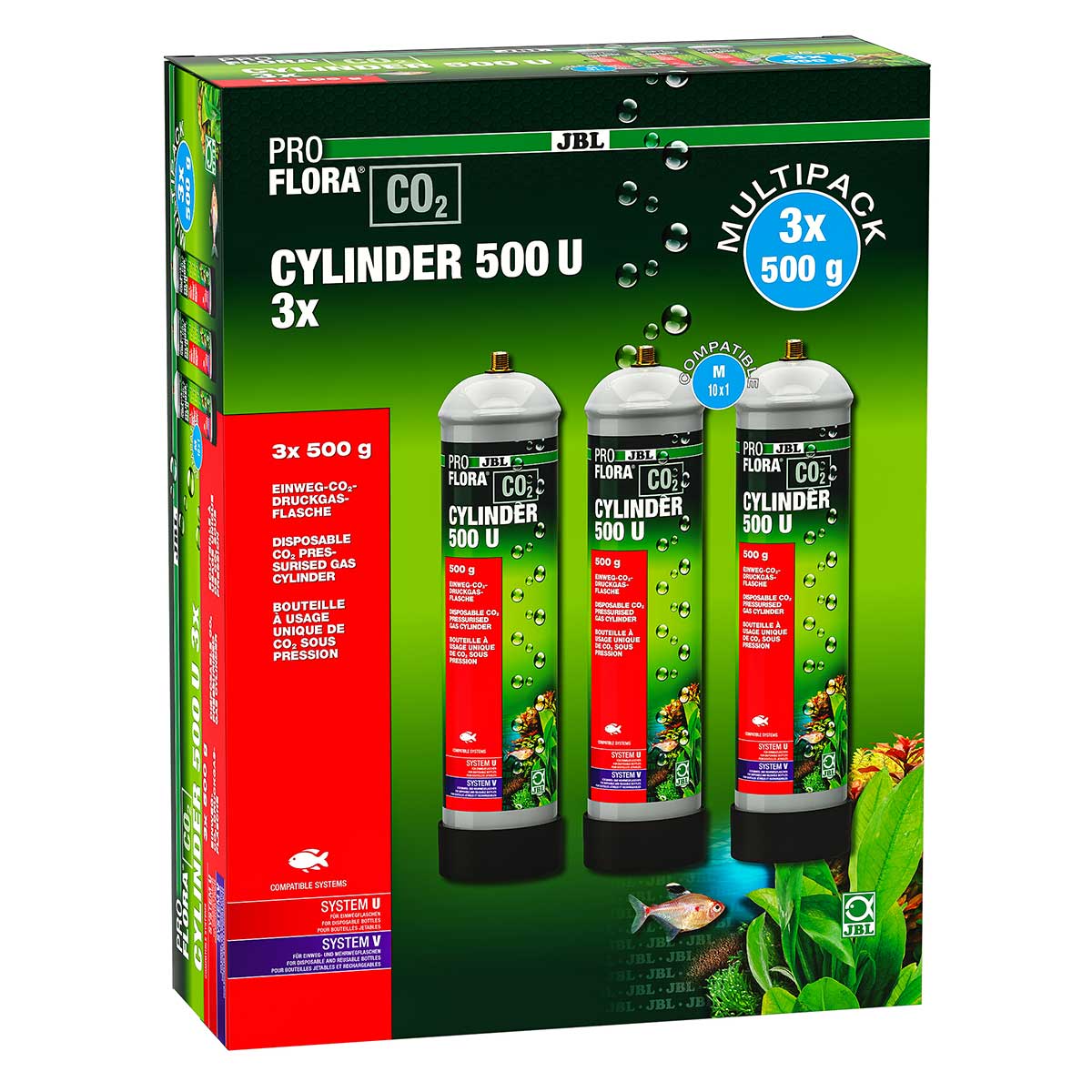 JBL PROFLORA CO2 CYLINDER 500 U (výhodná sada 3 ks)